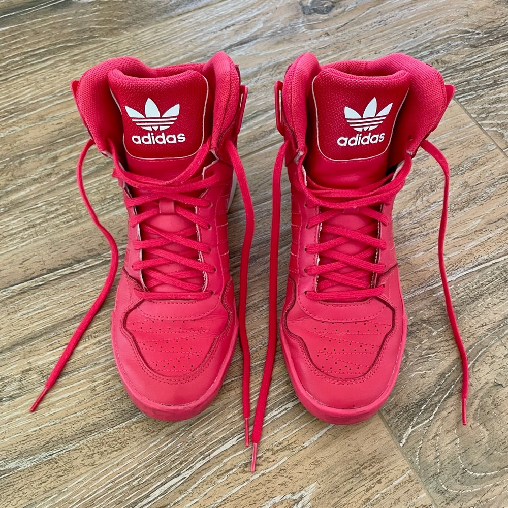 Adidas Originals Leather Hightop Sneakers